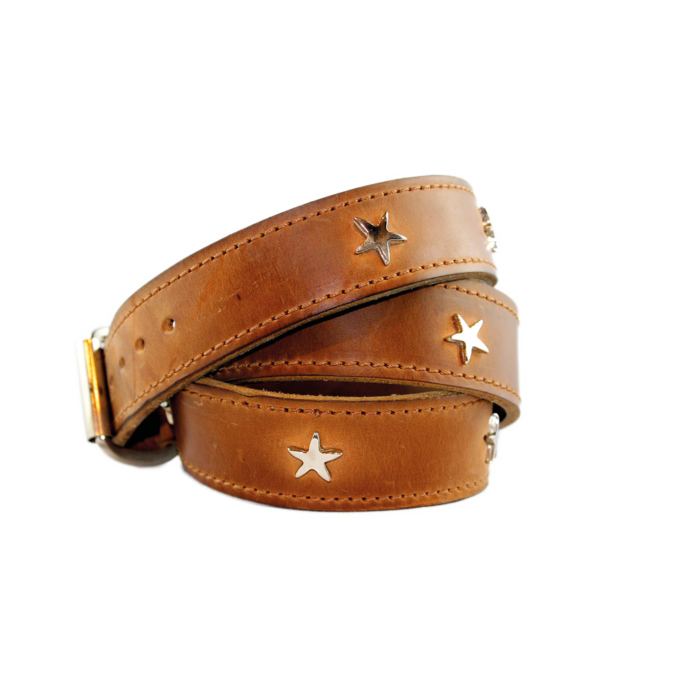 Fettledergürtel mit Sternen