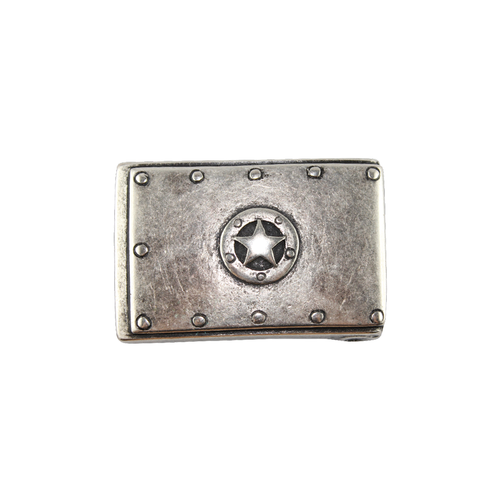 Gürtelschnalle Stern eckig