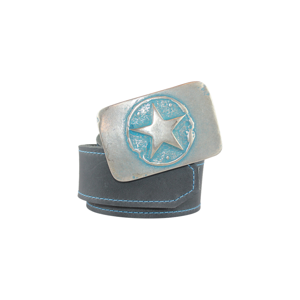 Fettledergürtel mit Sternenschnalle
