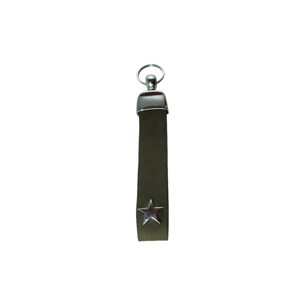 Schlüsselanhänger aus Fettleder mit Anker oder Stern
