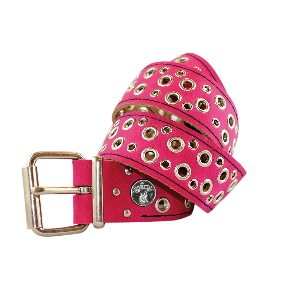 Fettledergürtel mit Lochnieten