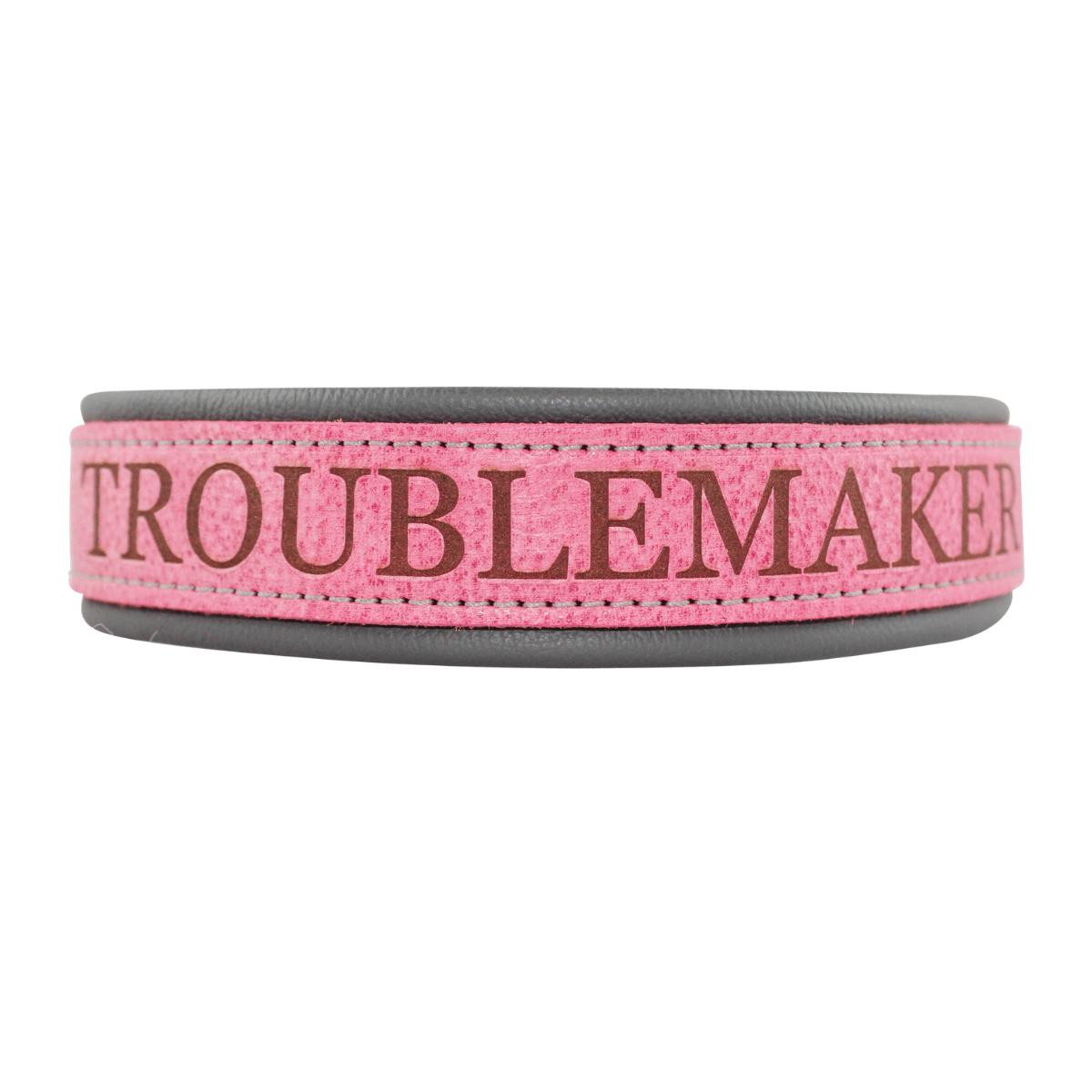 Lederhalsband Cleo, mit Troublemaker Gravur