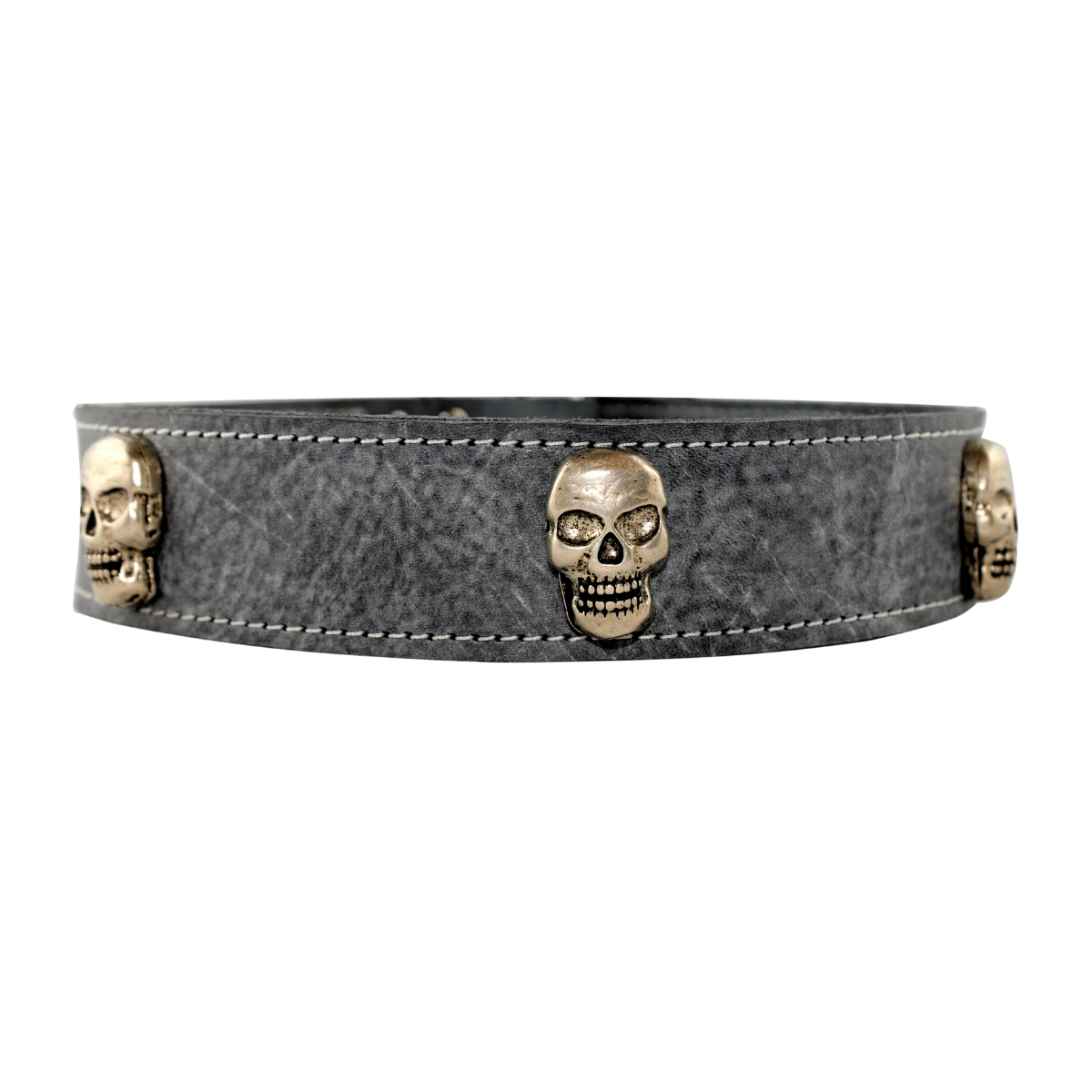 lenkerband totenkopf Lederhalsband Daco, mit Totenkopf – Dogrocket Shop