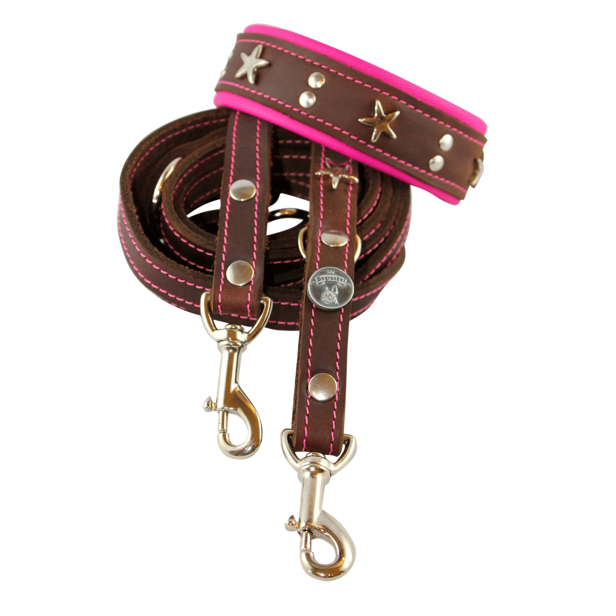 Lederhalsband Knut, mit Sternen, im Set