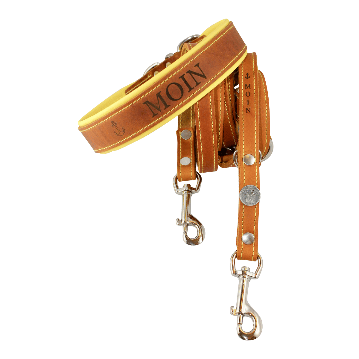 Lederhalsband Maritime-Edition, mit Gravur, im Set