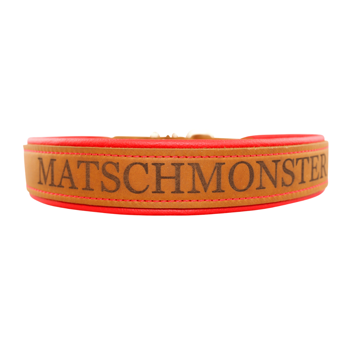 Lederhalsband mit Matschmonster Gravur