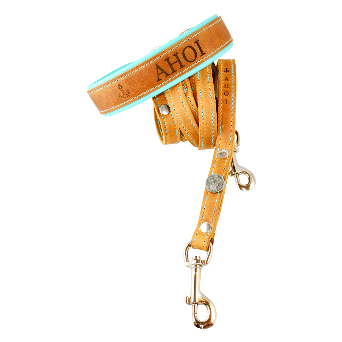 Lederhalsband Maritime-Edition, mit Gravur, im Set