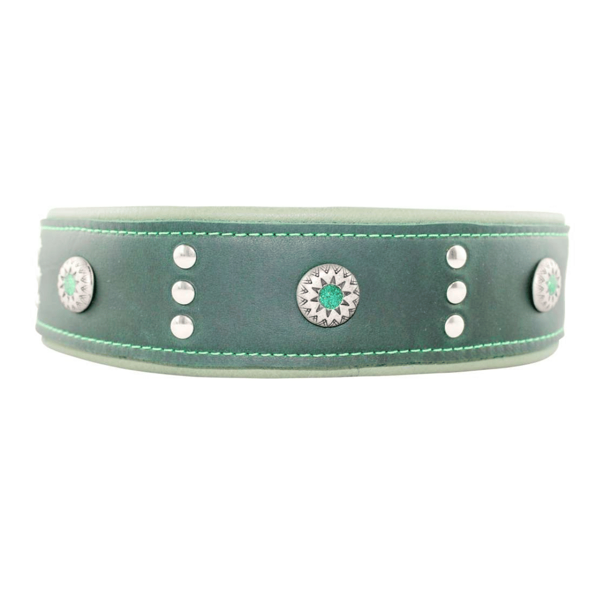 Lederhalsband Babil, mit Babylonian Green Star