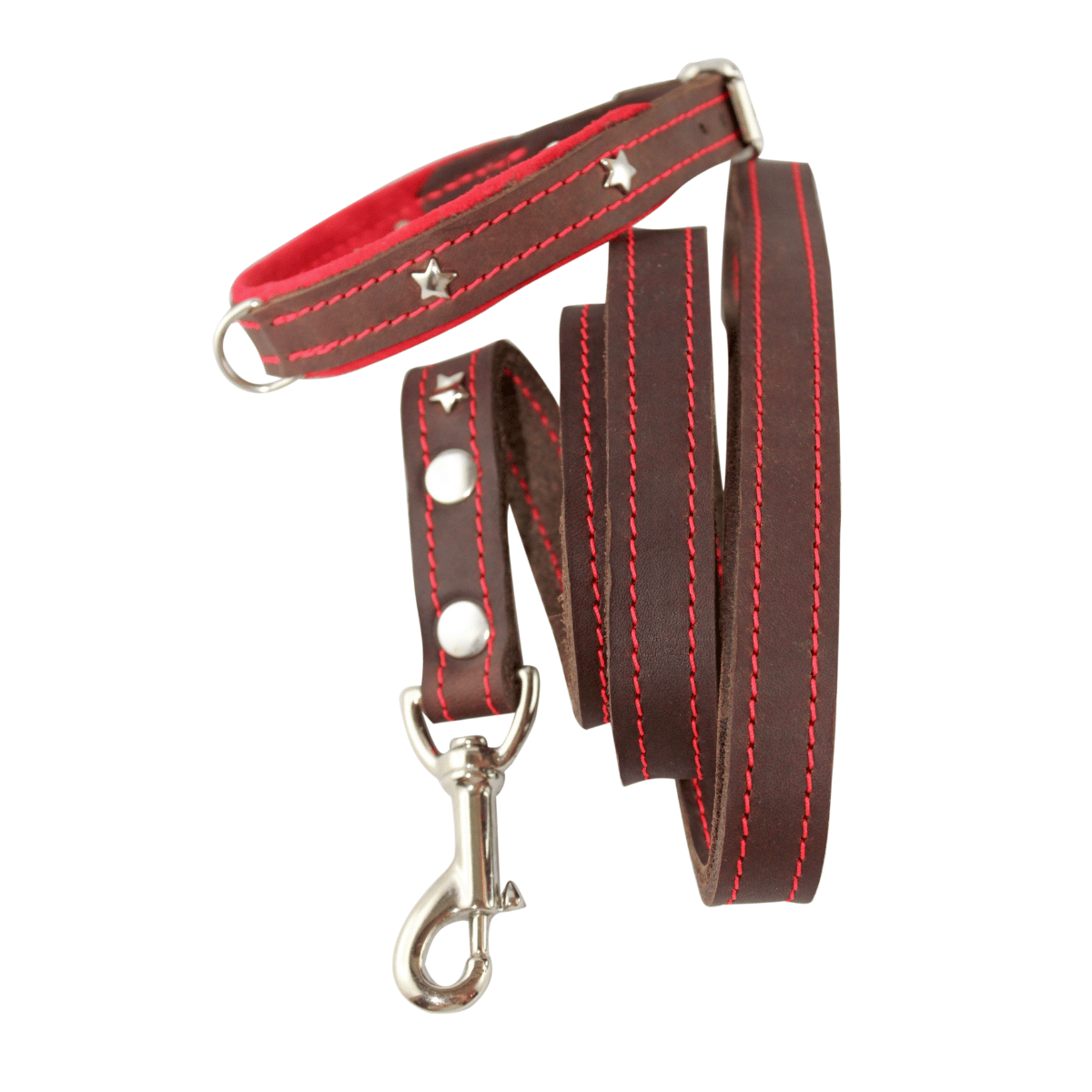 Lederhalsband Ludwig, mit Sternen, im Set