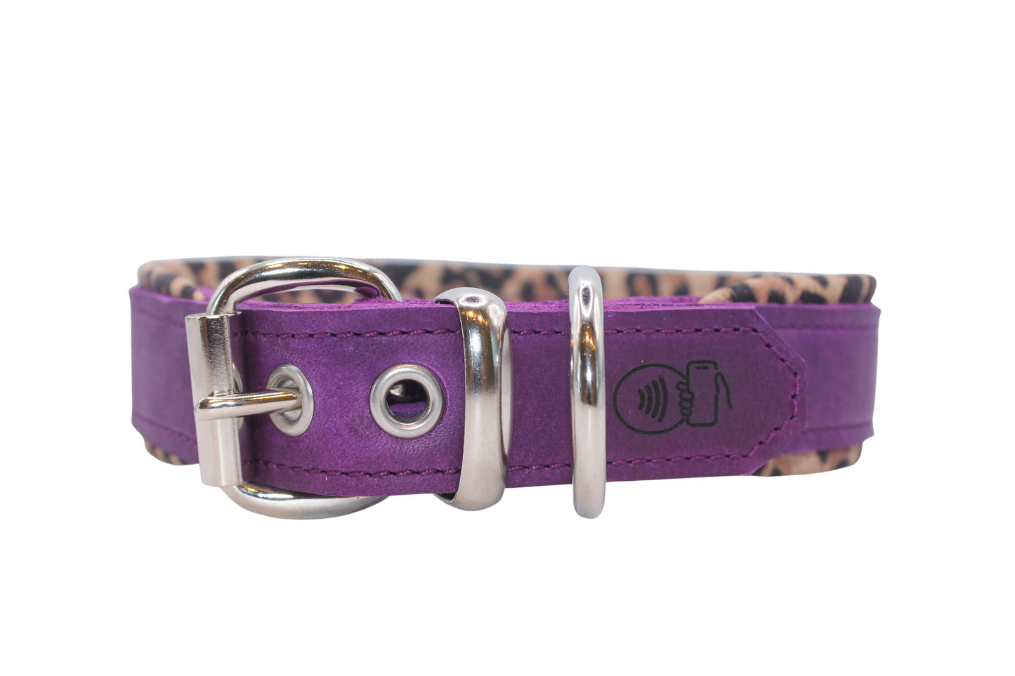 Lederhalsband mit Namen & NFC Chip