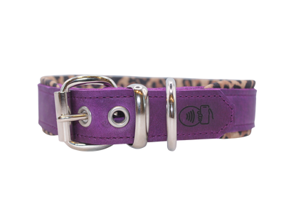 Lederhalsband mit Namen & NFC Chip