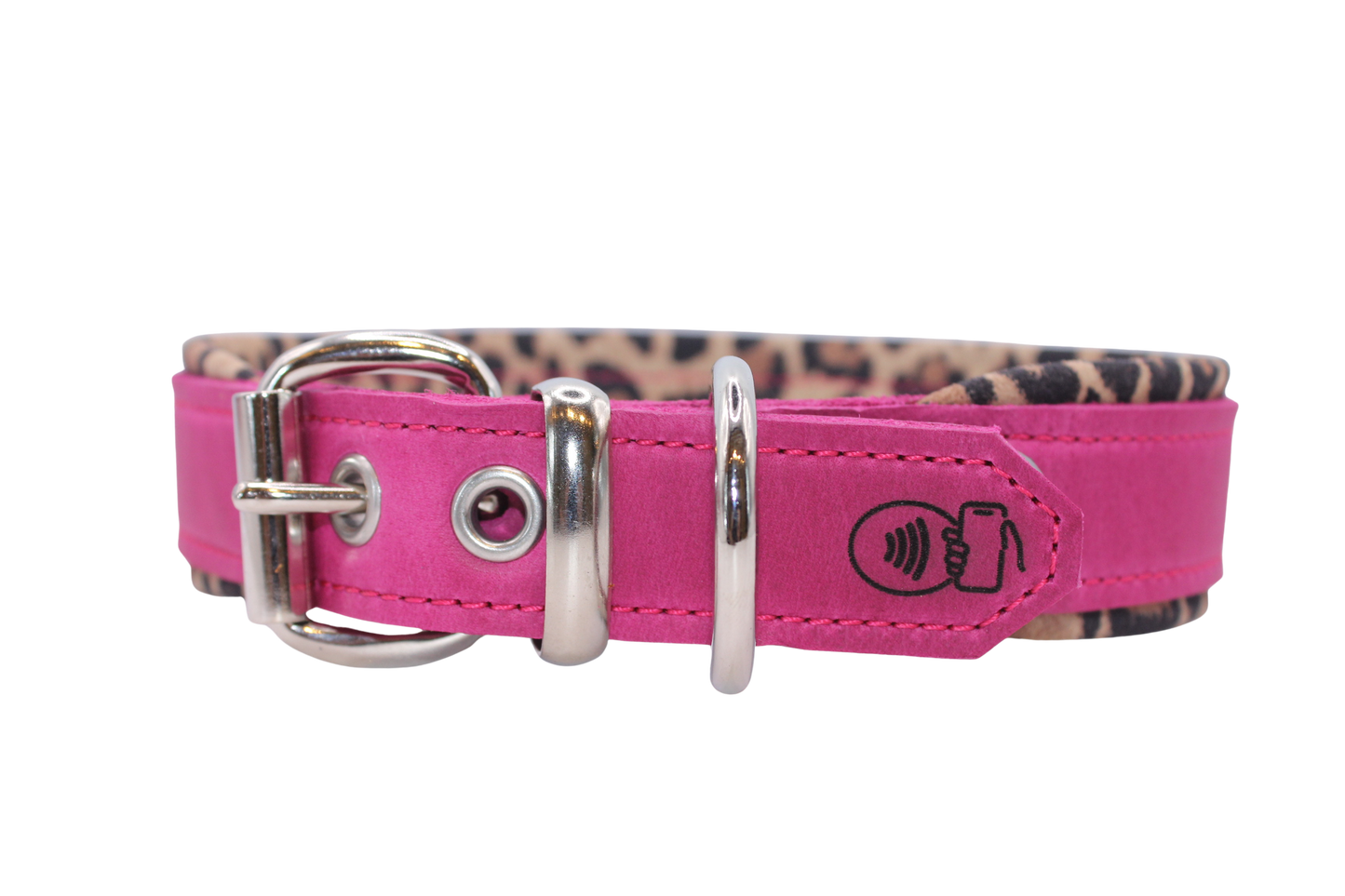 Lederhalsband mit Namen & NFC Chip
