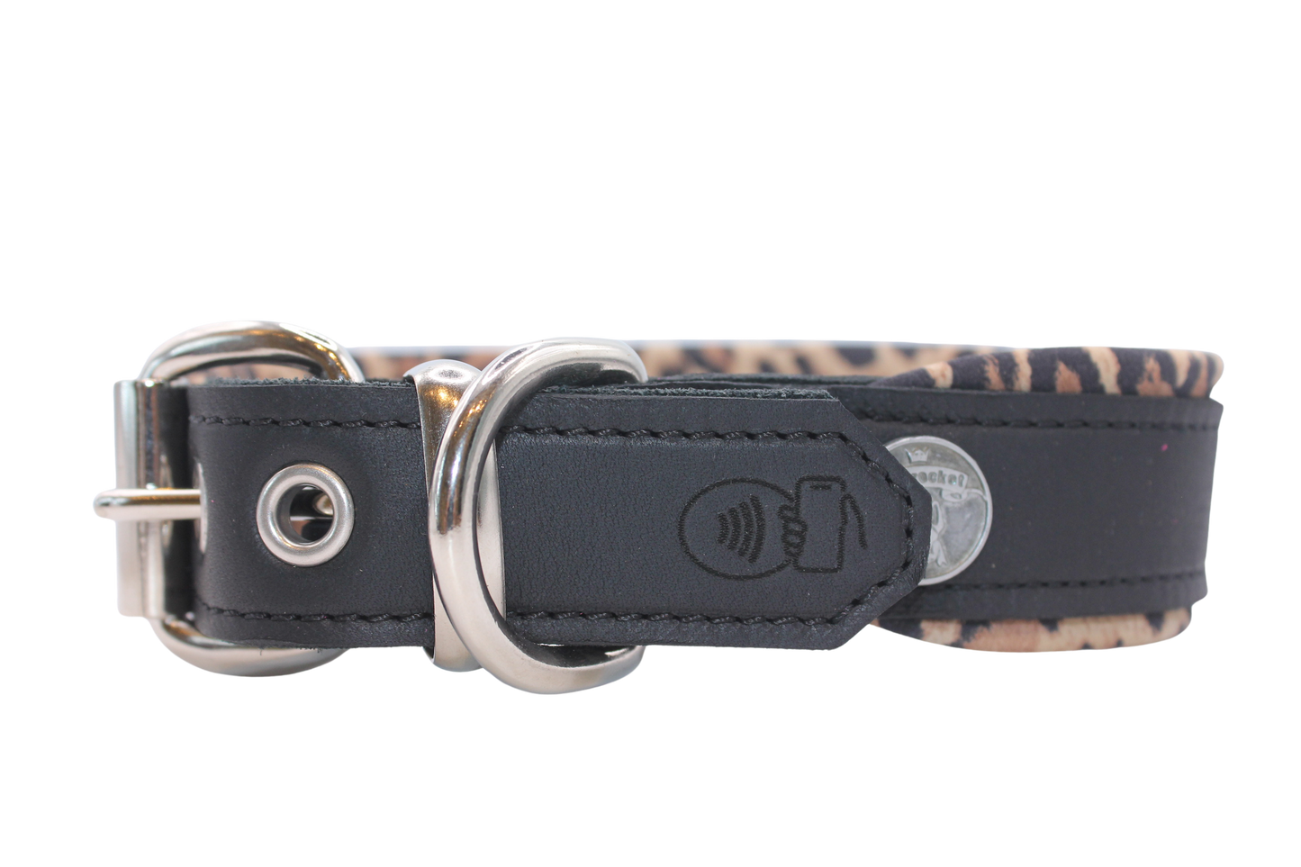 Lederhalsband mit Namen & NFC Chip