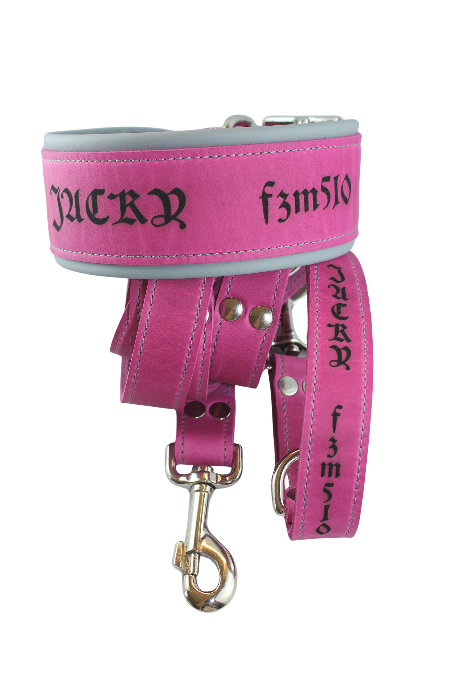 Lederhalsband Momo, mit Namensgravur, im Set, breite Variante