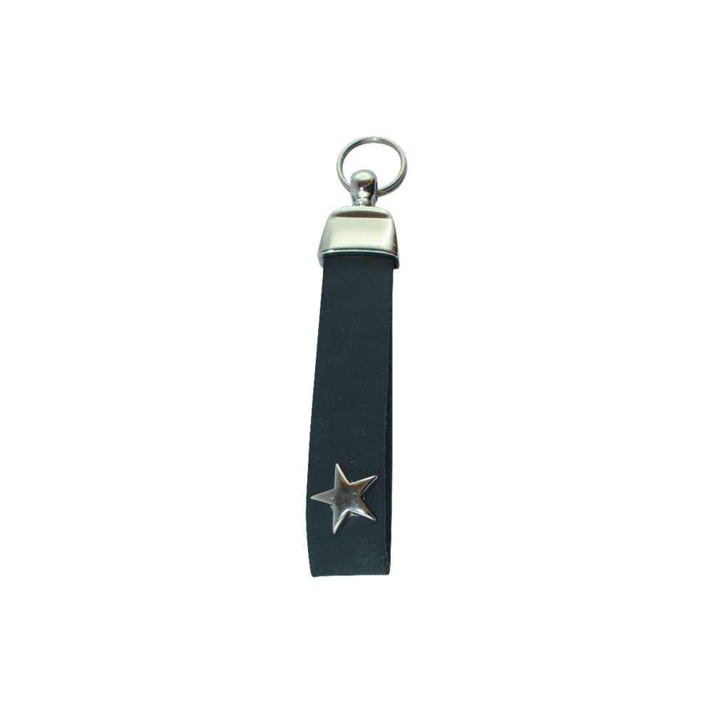 Schlüsselanhänger aus Fettleder mit Anker oder Stern