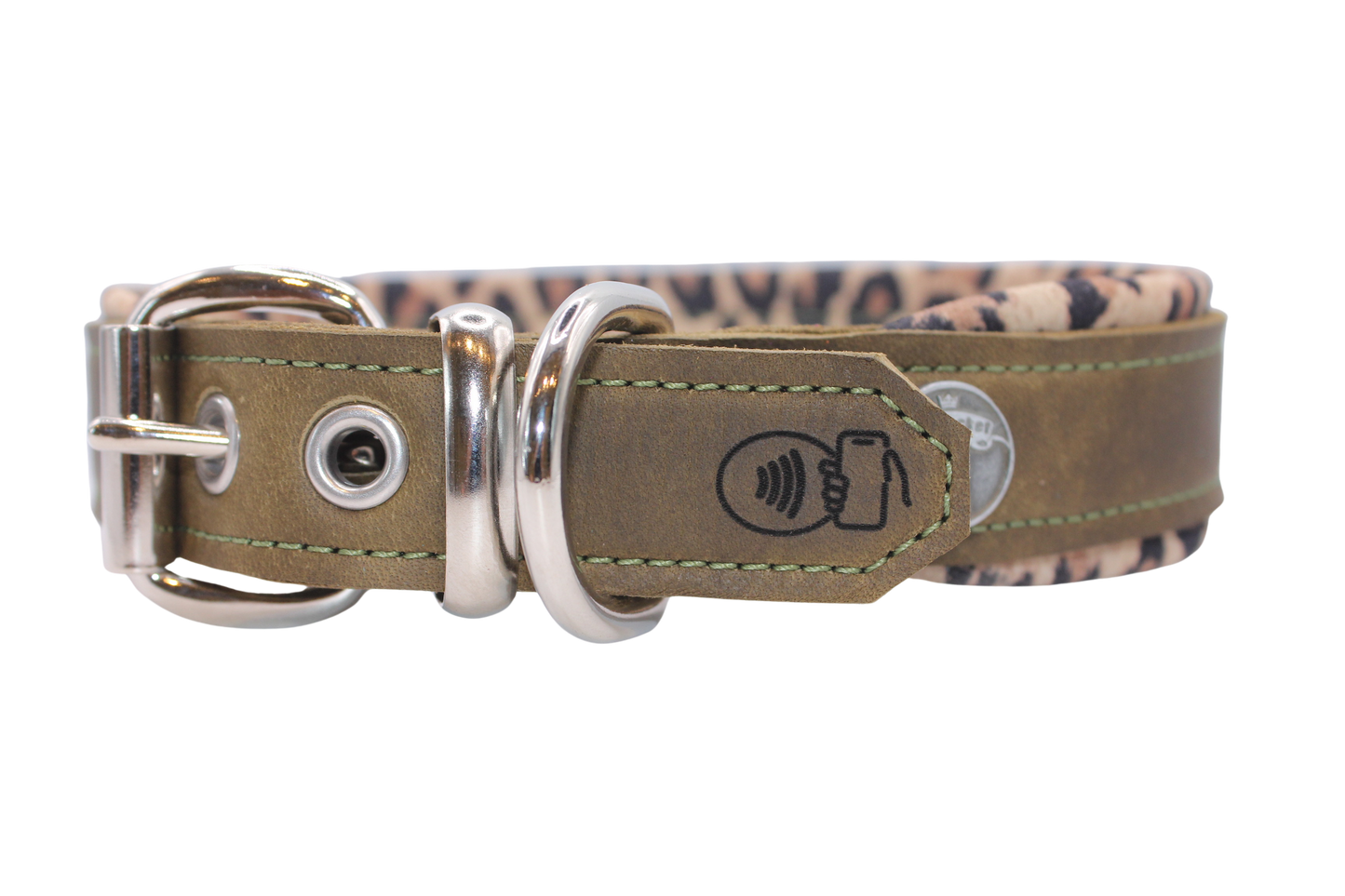 Lederhalsband mit Namen & NFC Chip