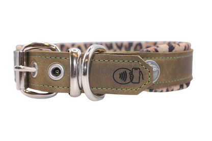 Lederhalsband mit Namen & NFC Chip