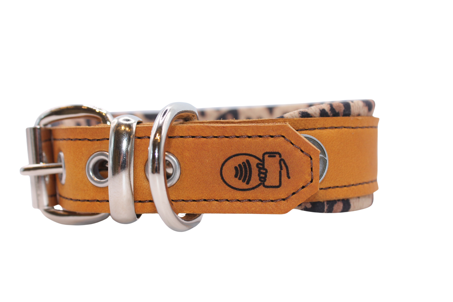 Lederhalsband mit Namen & NFC Chip