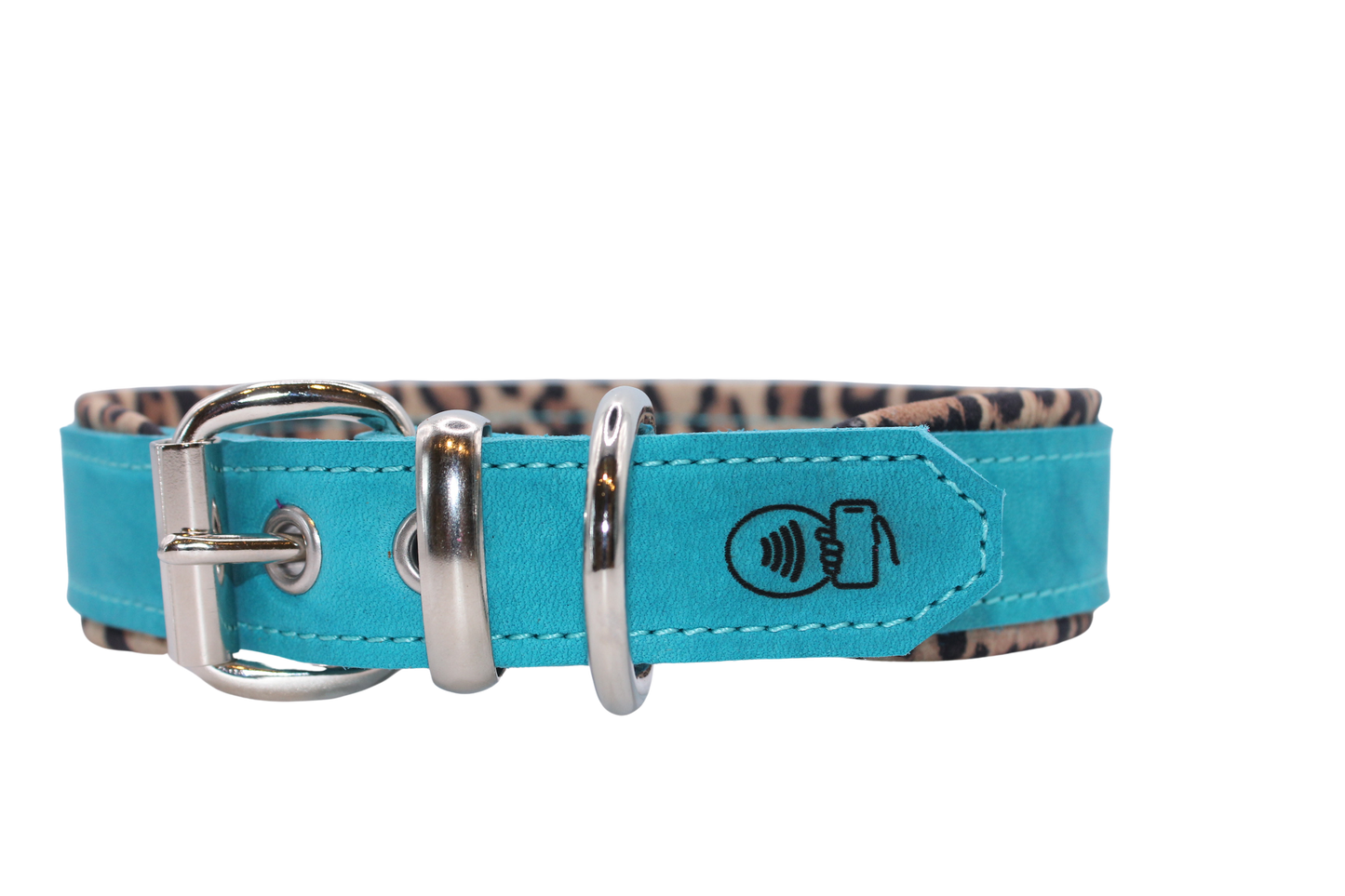 Lederhalsband mit Namen & NFC Chip